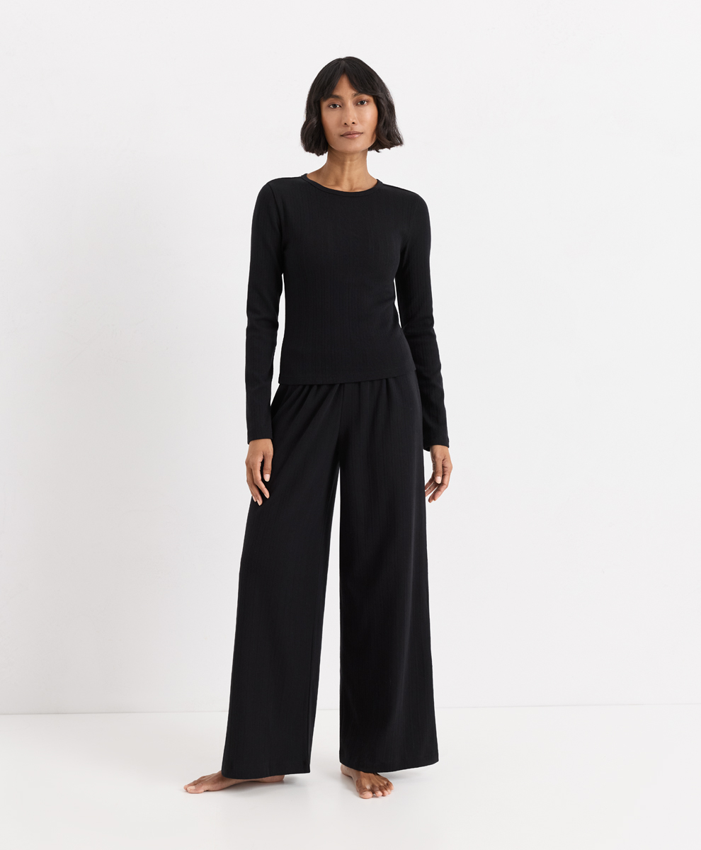 Organic Pointelle Long Sleeve Sleep Set