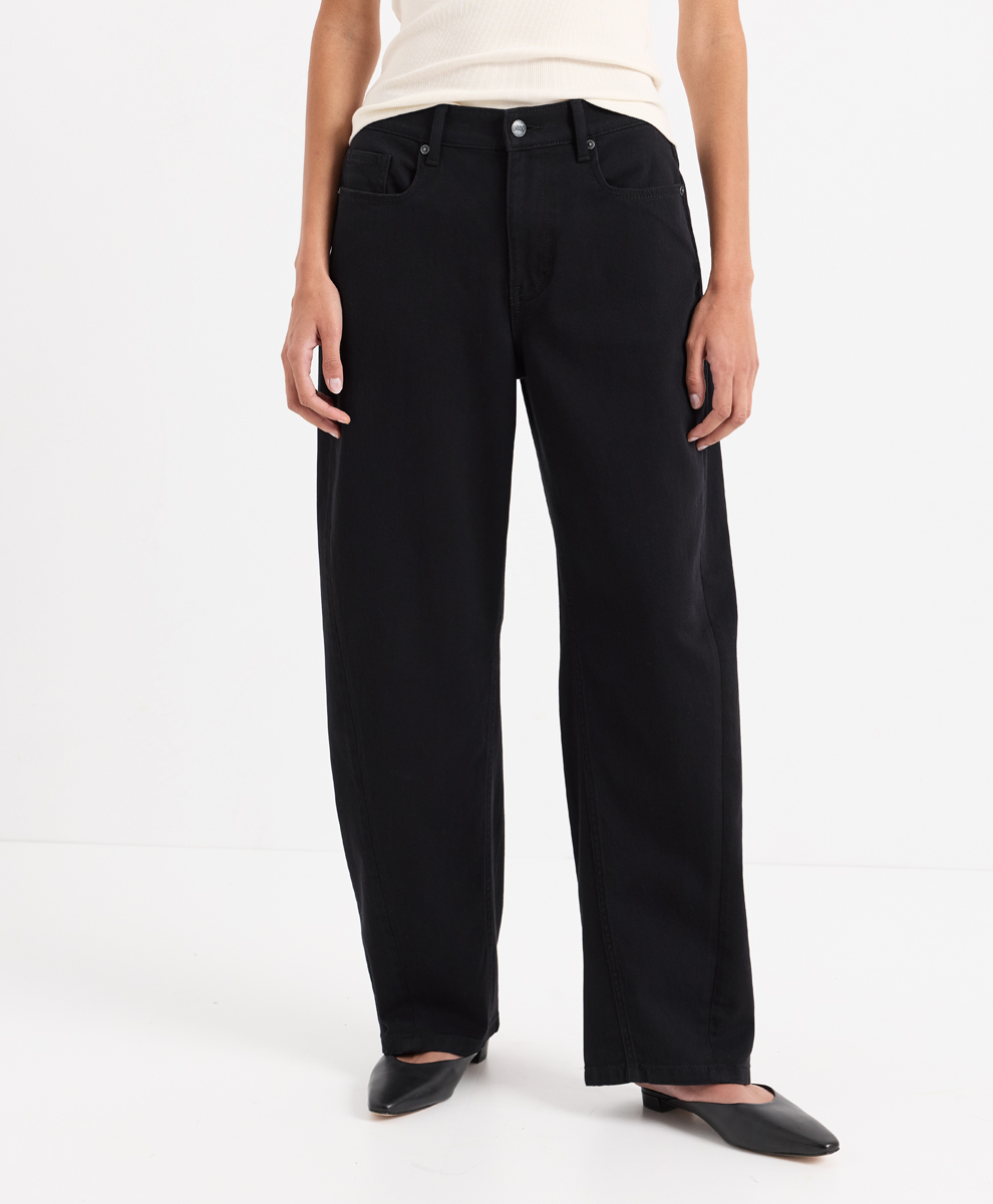Organic All-Day Twill Barrel Leg Pant