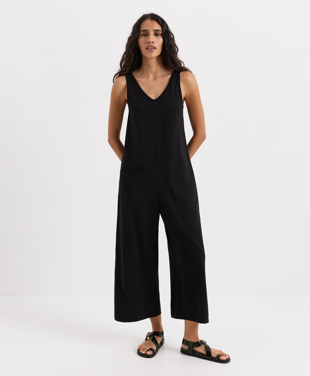 Organic Cool Stretch Cropped Jumpsuit