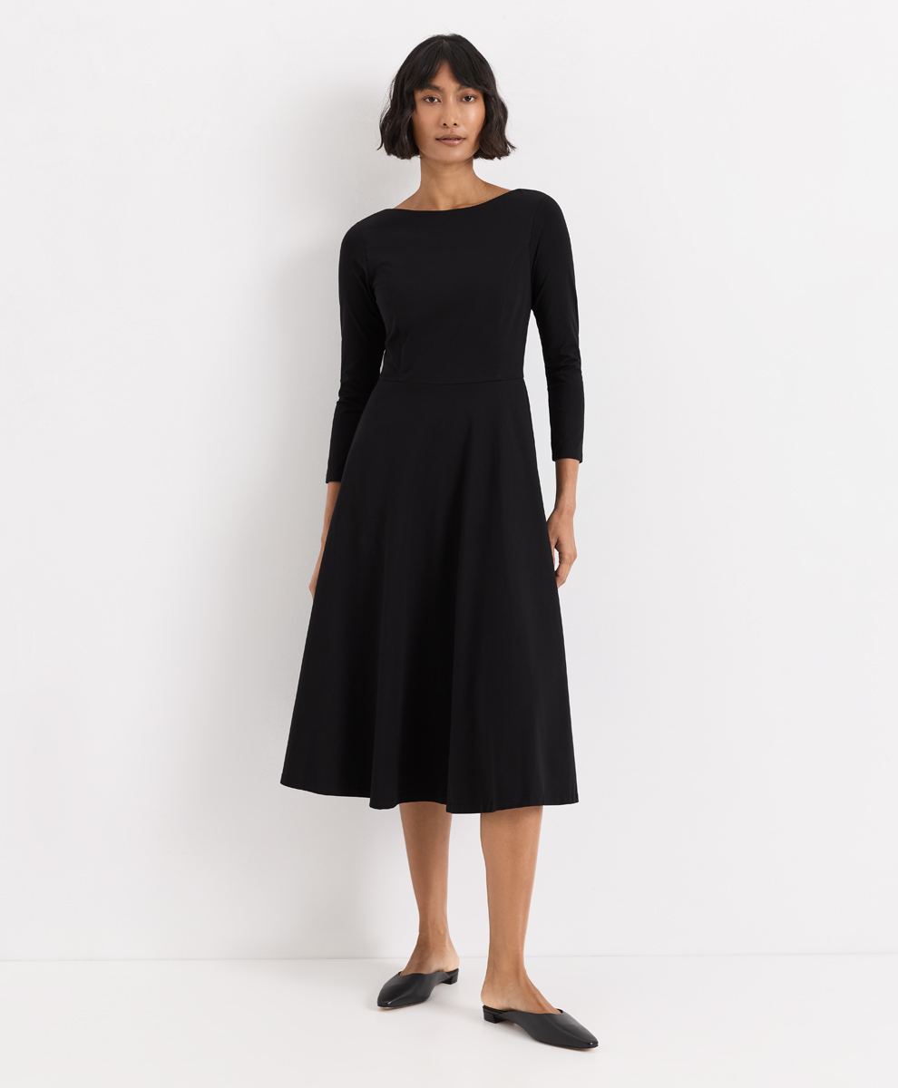 Organic Fit & Flare Three Quarter Sleeve Ballet Dress