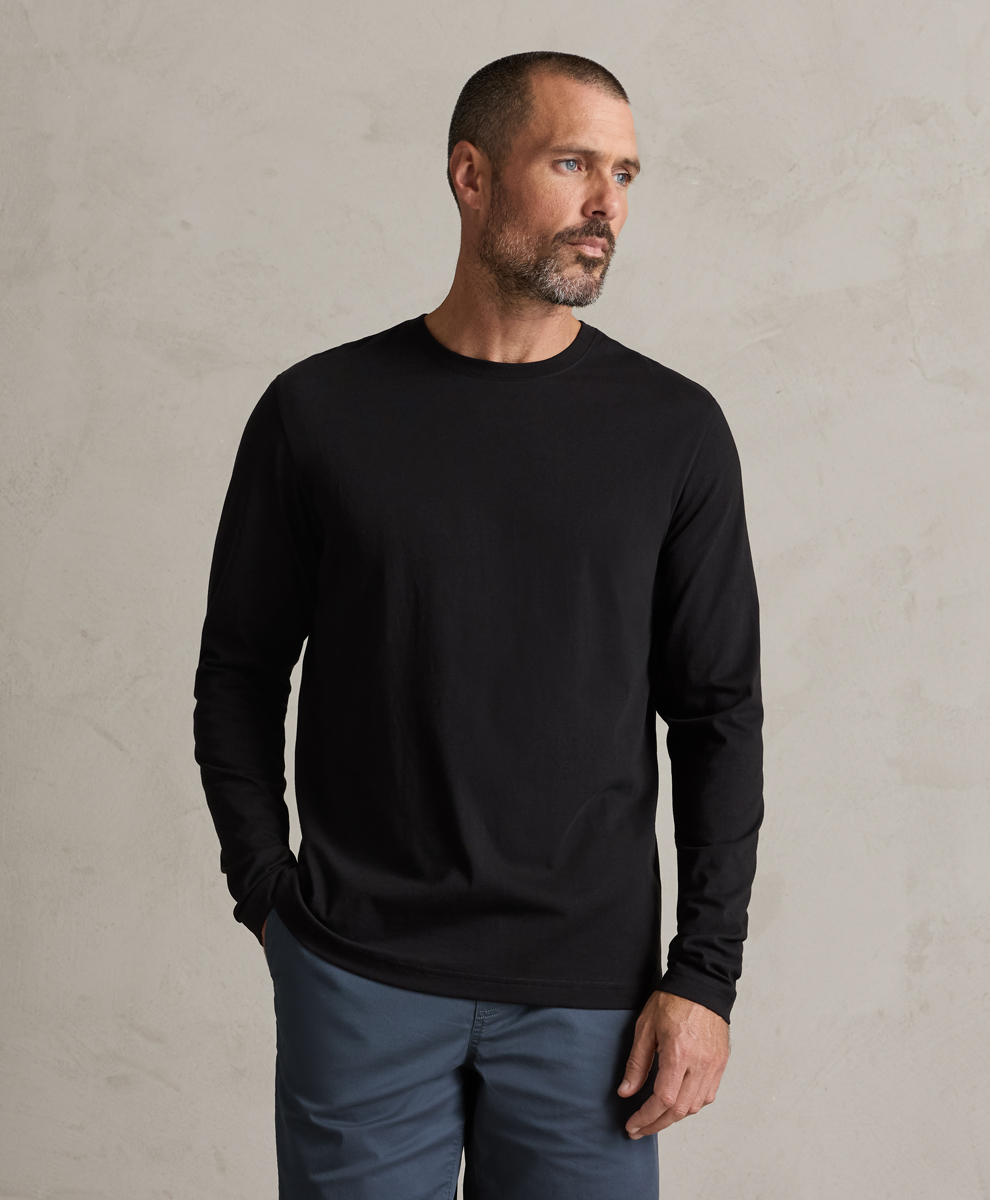 Organic Softspun Essential Crewneck Long Sleeve Tee