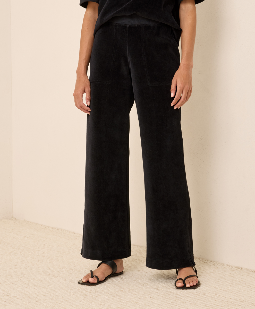 Clearance Organic Pure Velour Wide Leg Pant