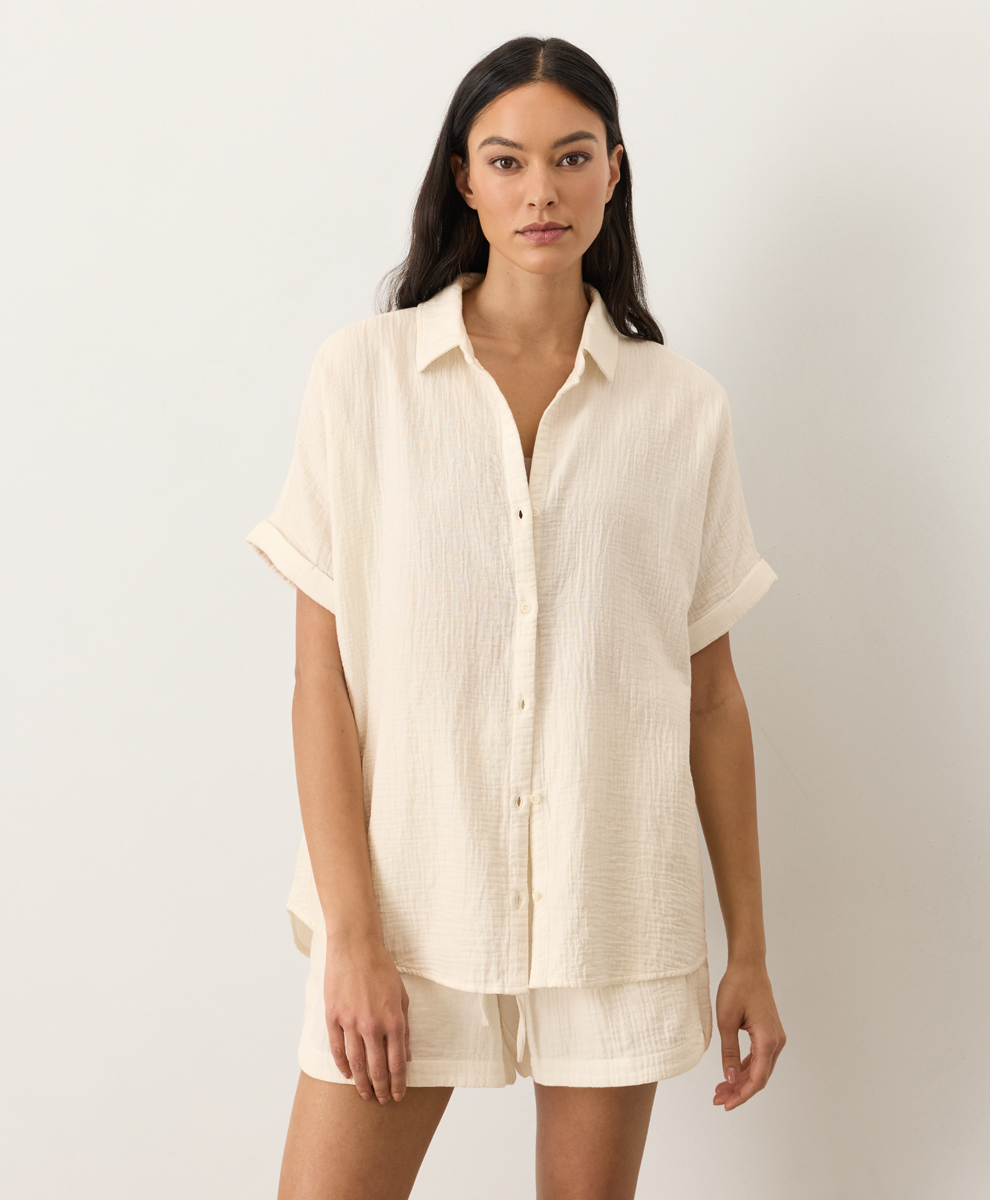 Clearance Organic Coastal Double Gauze Oversized Shirt